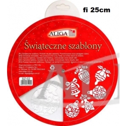 Szablon dekoracje świąteczne romiar fi 25cm / SZ-02 bombka, dzwonek